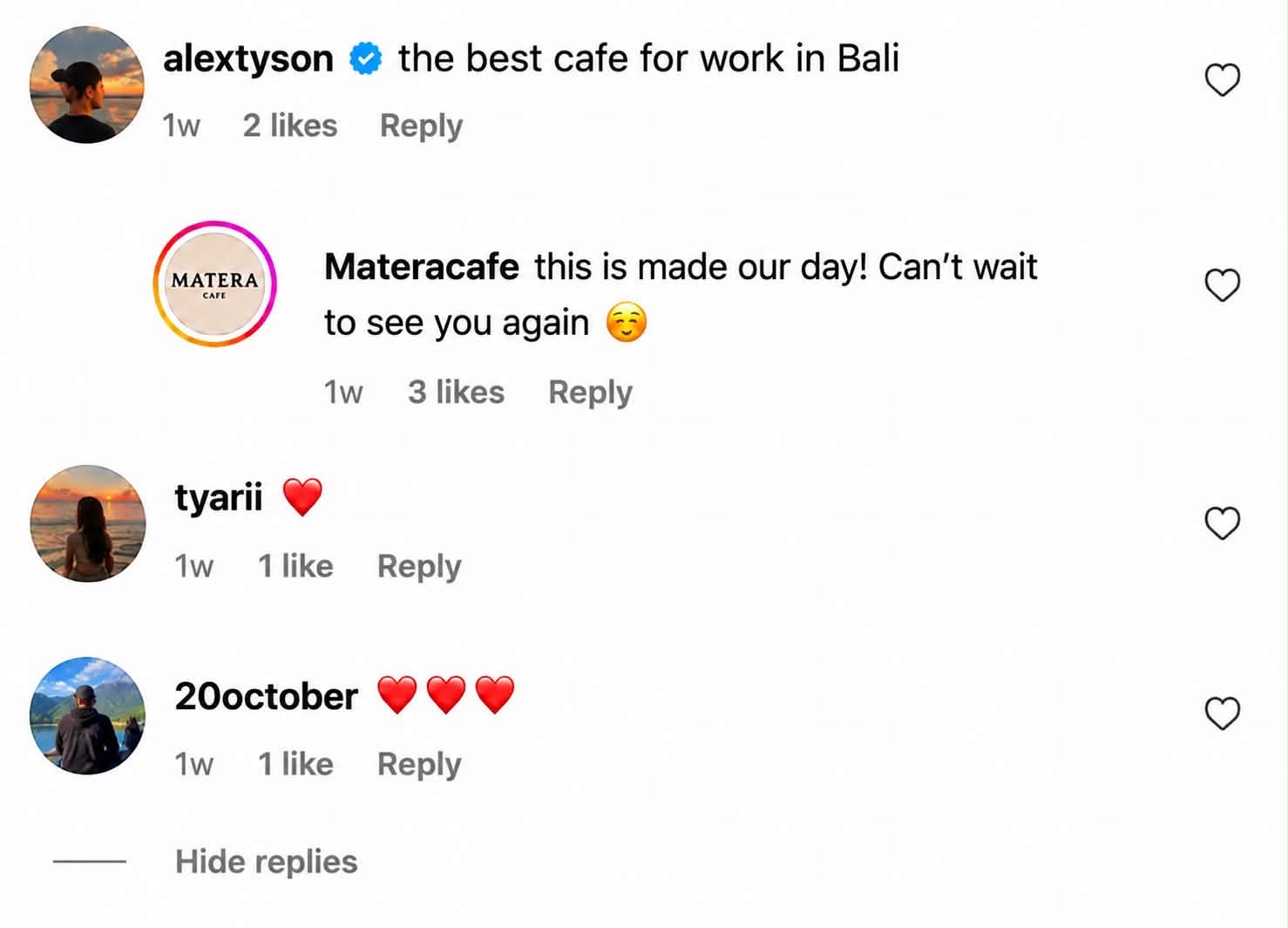 Customer comment